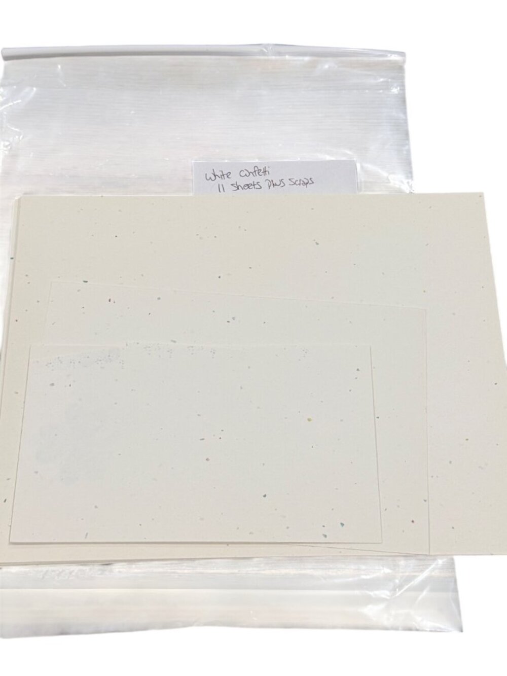 Stampin' Up! White Confetti Paper Sheets For Crafts Or Invitations - 11 Sheets